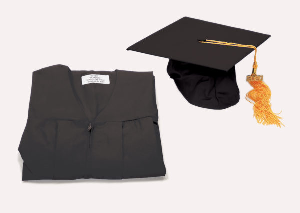 Black Graduation Caps and Gowns