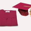 Maroon Graduation Cap and Gowns