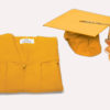 Gold Graduation Cap and Gowns