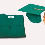 Green Graduation Caps and Gowns