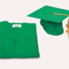 Kelly Green Graduation Caps and Gowns