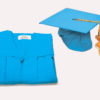 Light Blue Graduation Caps and Gowns