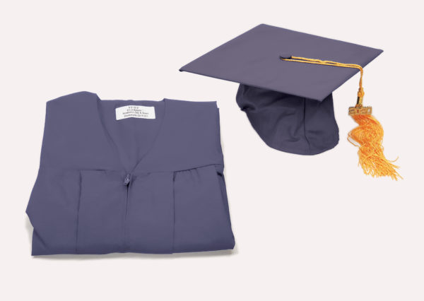 Navy Graduation Caps and Gowns