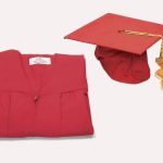 Red Graduation Cap and Gowns