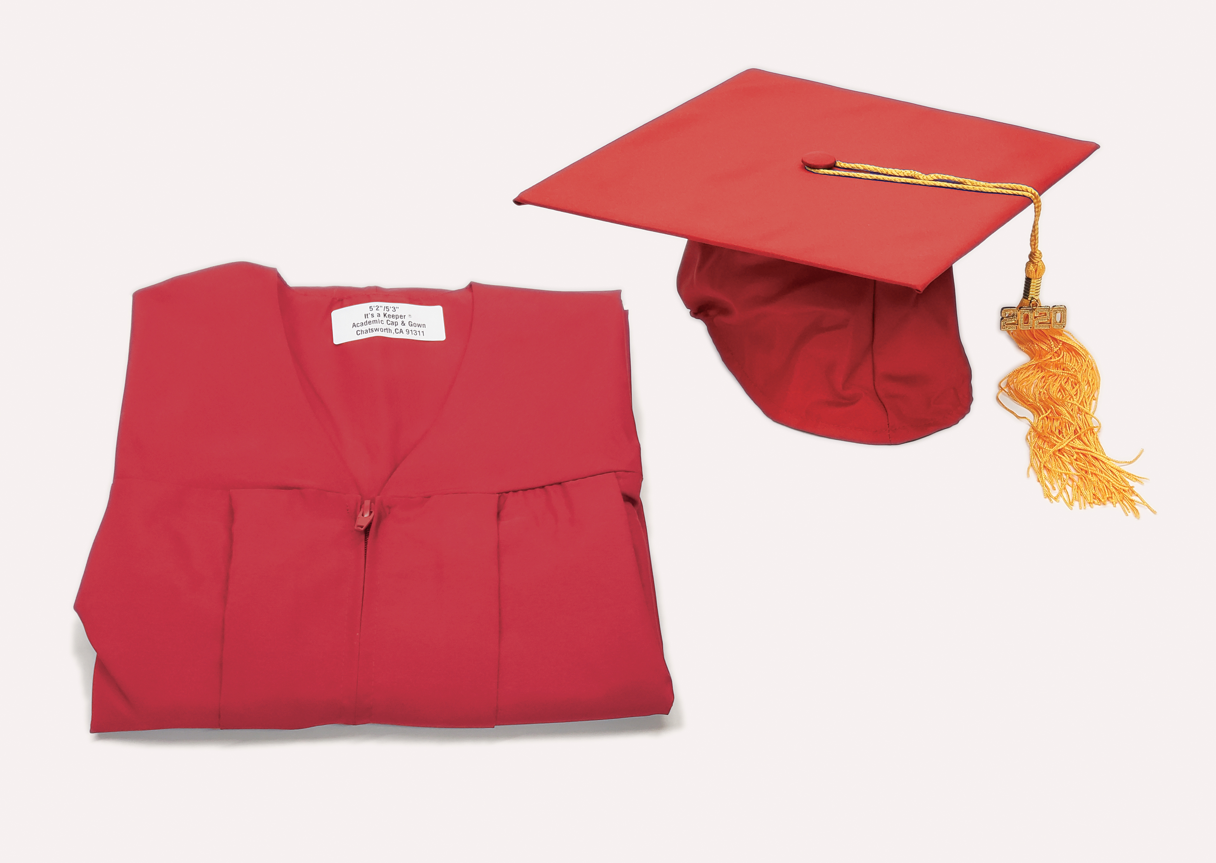 red gown for graduation