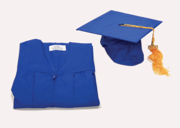 Royal Blue Graduation Caps and Gowns