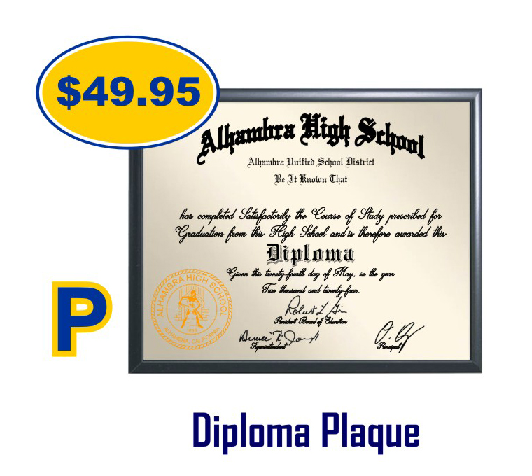 Alhambra HS_2027 Diploma Plaque