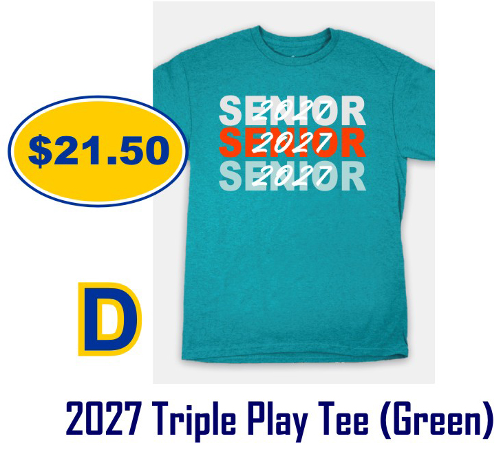 Alhambra HS_2027 Senior Triple Play Tshirt Green