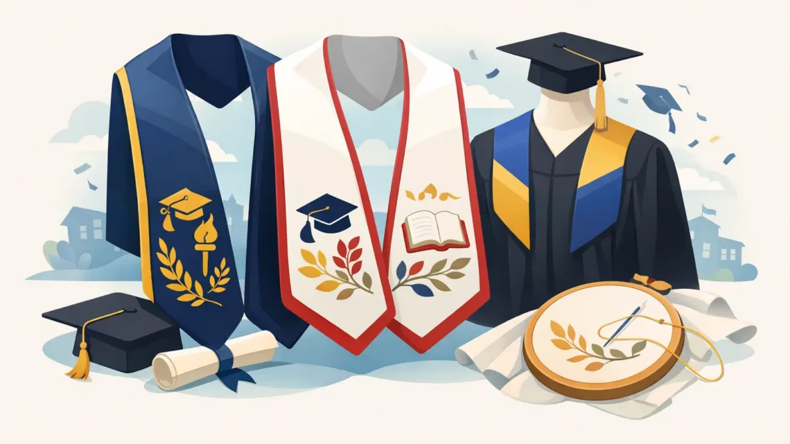 Embroidered Graduation Stoles for Schools